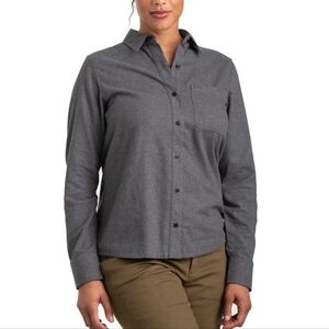 Outdoor Research Sandpoint Womens Gray Flannel Shirt, Size XS